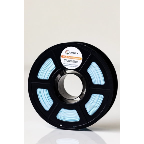 Forgely Performance PLA 3D Printer Filament, 1.75mm, 1kg Spool, Cloud Blue, Made in USA