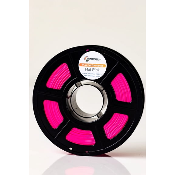 Forgely Performance PLA 3D Printer Filament, 1.75mm, 1kg Spool, Hot Pink, Made in USA