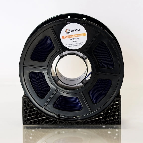 Forgely Performance PLA 3D Printer Filament, 1.75mm, 1kg Spool, Translucent Blue, Made in USA