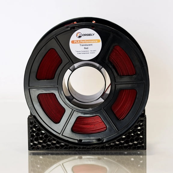 Forgely Performance PLA 3D Printer Filament, 1.75mm, 1kg Spool, Translucent Red, Made in USA