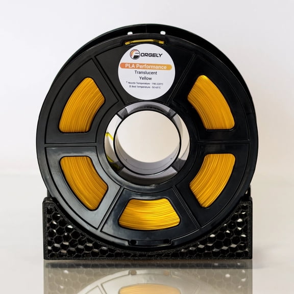 Forgely Performance PLA 3D Printer Filament, 1.75mm, 1kg Spool, Translucent Yellow, Made in USA