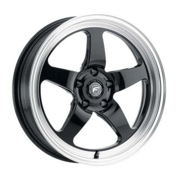 Forgestar F00170071P00 17 x 10 in. D5 5 x 115 mm Bolt Pattern ET00 5.5 in. Backspace Wheel, Gloss Black