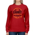 thumbnail image 1 of Forget Candy, Hand Over Treats Sweatshirt Women -Image by Shutterstock, Female 4X-Large, 1 of 4