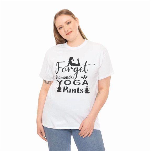 Forget Diamonds Yoga Pants T-Shirt Smart & Witty Wordplay Tee for Pun Fans