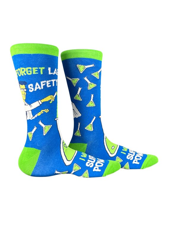 Forget Lab Safety I Want Superpowers Socks Funny Footwear For Men