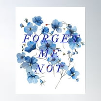 Forget Me Not Flower Poster Wall Art, Modern Wall Decor For Living Room Bedroom, 8x12 UNFRAMED