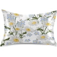 thumbnail image 1 of Forget-Me-Not Flower Satin Pillowcase for Hair and Skin Silk Pillowcase, Standard Size(20x26 inches) - Slip Cooling Satin Pillow Covers with Envelope Closure Home Decor Gifts, 1 of 7