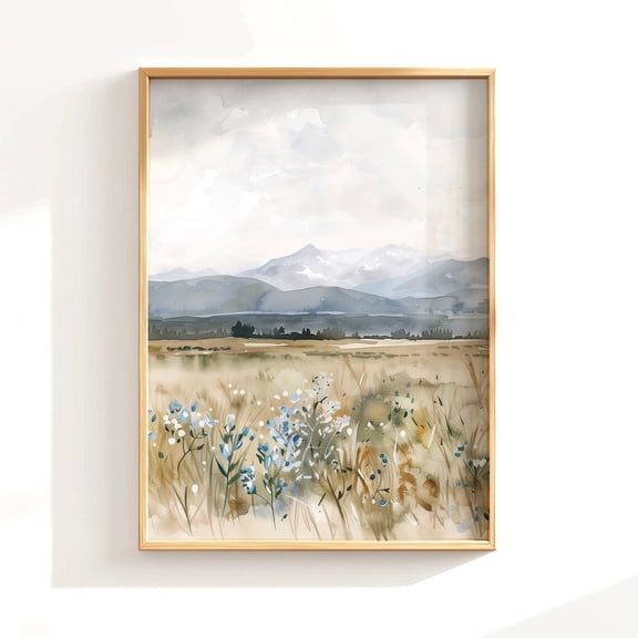 Forget Me Not Flowers Mountain Blue Floral Wildflower Poster