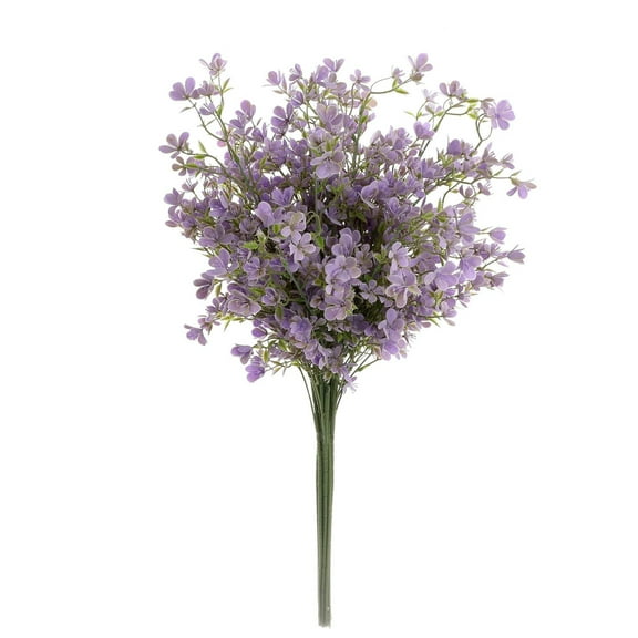 Forget-Me-Not Tall Artificial Flowers, Real-Touch Plastic Bouquet, 29” Long Stems Bulk - 5pcs (Purple)