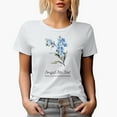 thumbnail image 1 of Forget Me Not, True Love & Faithfulness with Watercolor Bluebonnet Flower Art Merch Gift, White T-Shirt, Small, 1 of 5