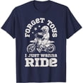 thumbnail image 1 of Forget Toys I Just Wanna Ride Dirt Bike Rider Boys Motocross Softstyle Unisex T-Shirt,Navy Color,Size 5-6T, 1 of 5