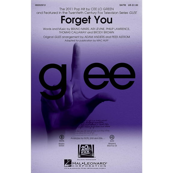 Forget You (featured on Glee) ShowTrax CD Pop Choral Series