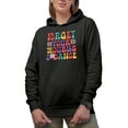 thumbnail image 1 of Forget Your Troubles and Dance Retro-01 Merch Gift Ideas for Dancers Black Hooded Sweatshirt or Hoodie, Small, 1 of 5
