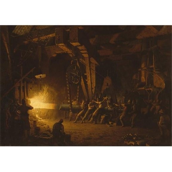 Forging The Shaft Poster Print by John Ferguson Weir - American West Point New York 1841 - 1926 Providence Rhode Island - 18 x 24