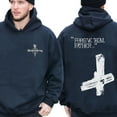 thumbnail image 1 of Forgive Them Father Double-Sided Hoodie – Christian Faith-Based Cross Design, Soft Cotton Blend Unisex Pullover, 1 of 7