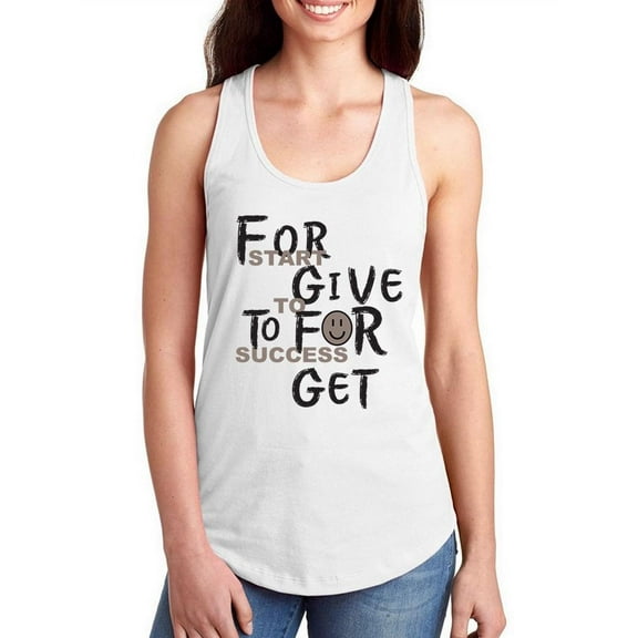 Forgive To Forget Quote Racerback Tank Women -Image by Shutterstock, Female x-Small