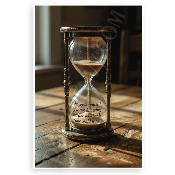 "Forgive Yourself for Not Knowing What Time Could Teach" Inspirational 12x18 US Made Poster