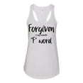 thumbnail image 1 of Forgiven Is My Favorite F Word Ladies Racerback Tank Top-White-xs, 1 of 4