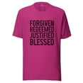 thumbnail image 1 of Forgiven Redeemed Justified Blessed I Unisex T-Shirt, 1 of 3