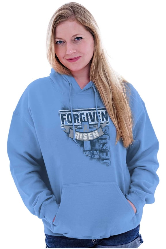 Forgiven and Risen Jesus Christ Hoodie Sweatshirt Women Men Brisco Brands M