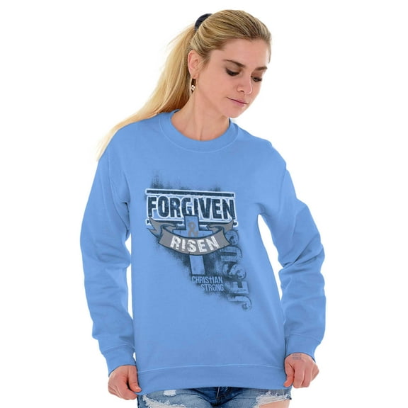 Forgiven and Risen Jesus Christ Sweatshirt for Men or Women Brisco Brands M