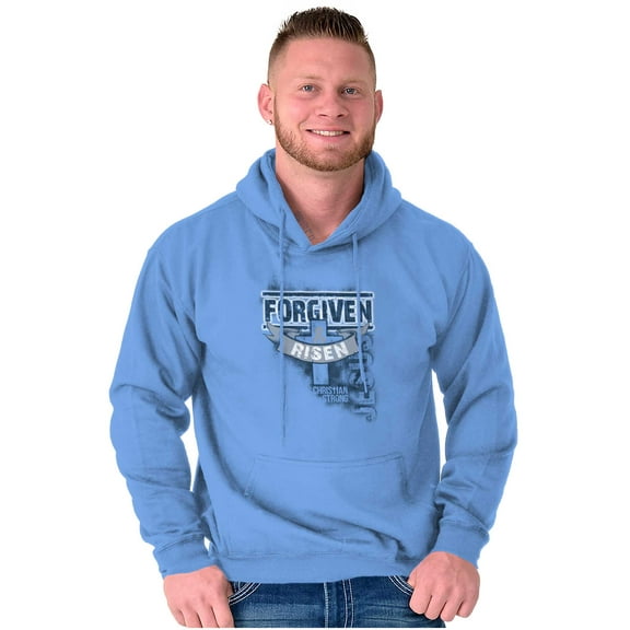 Forgiven and Risen Jesus Christ Unisex Plus Fleece Graphic Hoodie Brisco Brands 4X