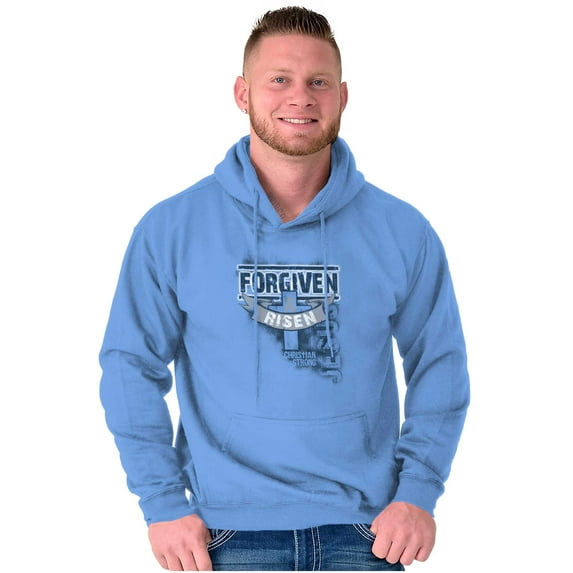 Forgiven and Risen Jesus Christ Unisex Plus Fleece Graphic Hoodie Brisco Brands 4X
