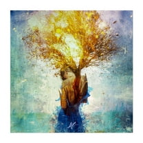 Forgiveness - Digital Art Surrealism Abstract Modern Art Nature Mystical Portrait Unframed Wall Art Print 6 x 6 inches