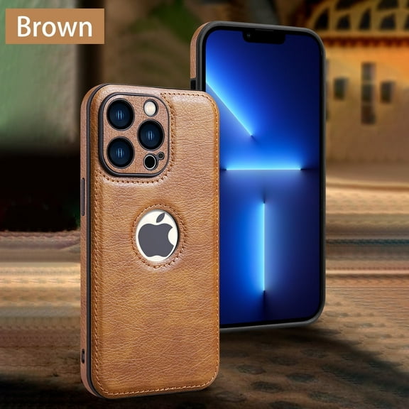 For iPhone 15 Pro Max Slim Luxury Leather Case Cover