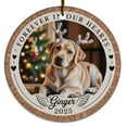 thumbnail image 1 of Forin Our Hearts Ceramic Christmas Ornament 2025, Photo Frame Dog Christmas Ceramic Ornament, Custom Name Text & Picture Pet Memorial Christmas Ornaments, 1 of 5