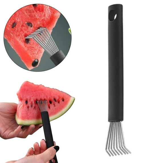Fork And Spoon Set For Lunch Box Stainless Steel Watermelon Eating Utensil Fruit Seed Removal Device Watermelon Seed Remover