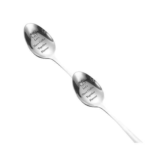 Fork And Spoon Set For Lunch Box Tableware Engraved Spoon Best Present For Husband Madam Family And Friends Tableware Printing Stainless Steel Spoon