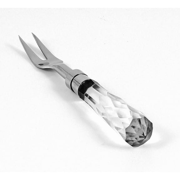 Fork Cutlery Set - For Fruit - Dessert -Cake- Appetizer Tasting Forks - Stainless Steel with Crystal Handle - 5.75" Long - Beautifully Gift Boxed - Set of 4 - by Barski