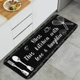 thumbnail image 1 of Fork Flannel Kitchen Mat, Kitchen Rugs Mats with Dirty Resistance, Washable, Decorative Kitchen Mat Water Proof, Kitchen Mats 47x17inch, 1 of 3