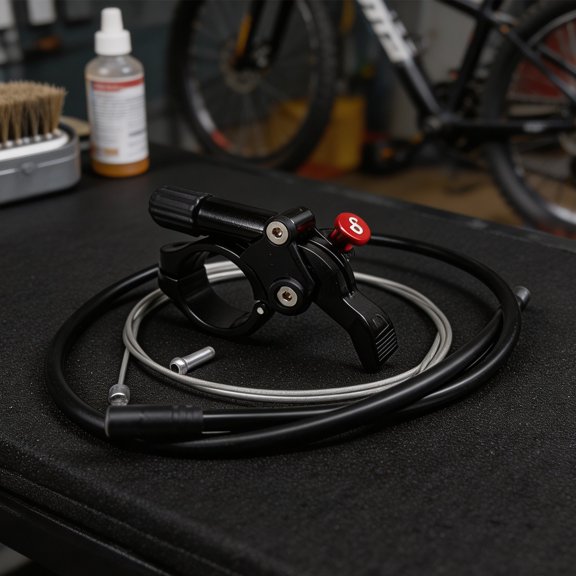 Fork Lockout Switch, for Bicycle Suspension Forks, ABS, Black
