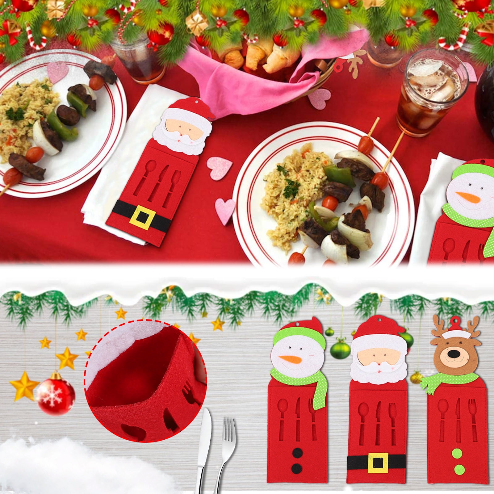 Fork Snowman Fork Cutlery for Kitchen Christmas Set Set Table Santa and