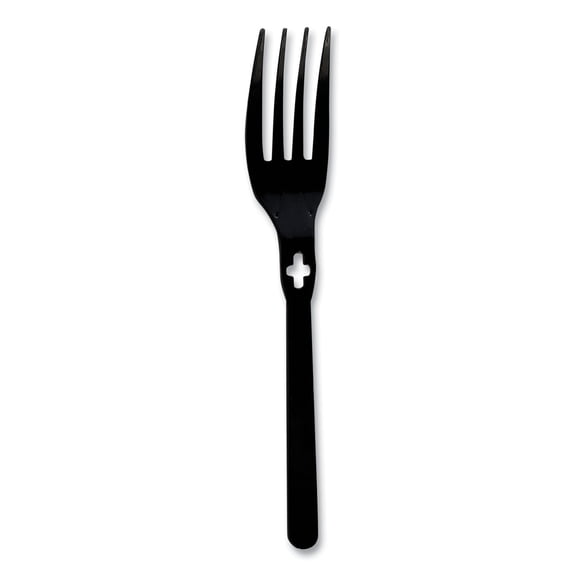 Fork WeGo Polystyrene Fork, Black, 1000/Carton