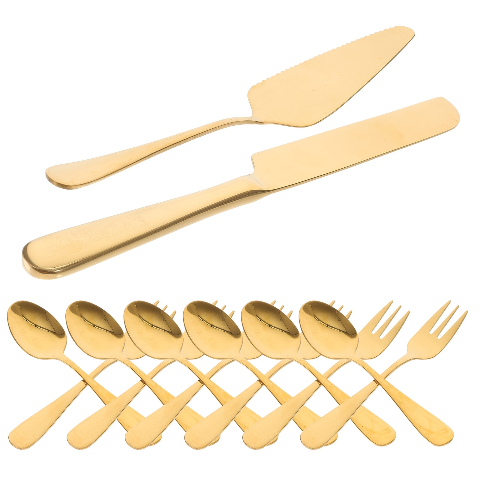 Fork and Knife Combination Stainless Steel Forks Banquet Cake Bread Cupcakes Cocktail Kit
