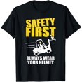 thumbnail image 1 of Forklift Driver Funny Safety First Always Wear Your Helmet T-Shirt, 1 of 4