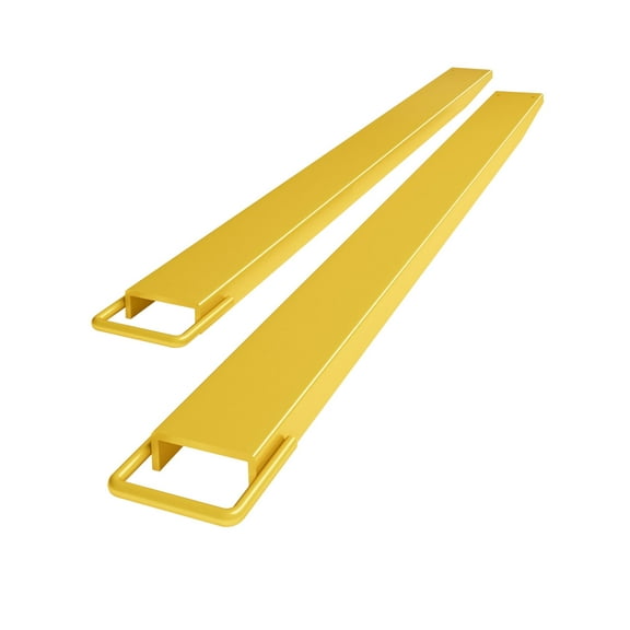 Forklift Extensions, 60"/72"/84"/96" Length 4.5" Width Fork Extensions for Forklifts, Heavy Duty Steel Forklift Attachment, 1 Pair Pallet Fork Extensions, Yellow