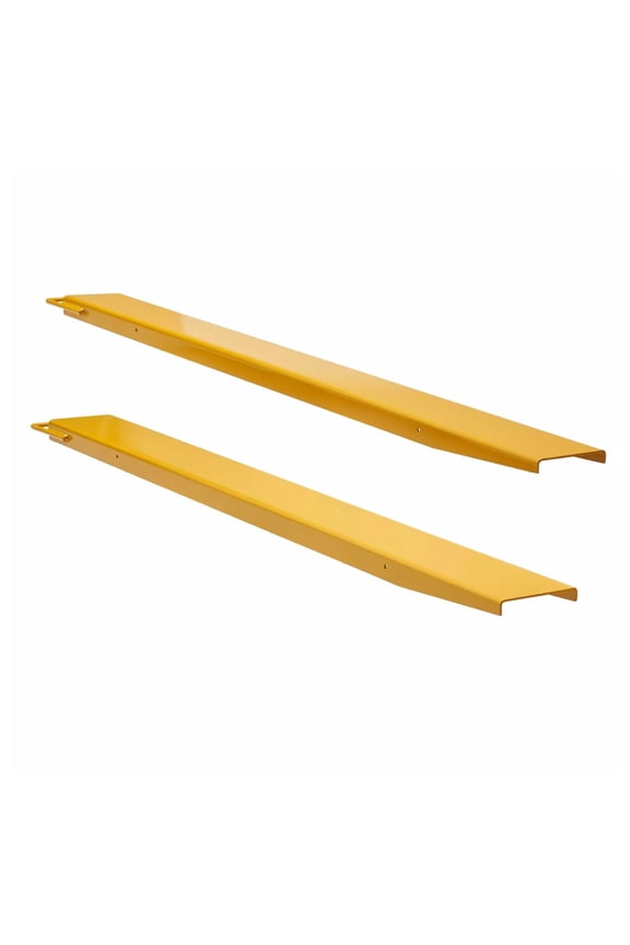 Forklift Extensions 72", 4.5" Heavy Duty Pallet Fork Extenders - 1 Pair - Carbon Steel Forklift Attachments for Trucks - Yellow