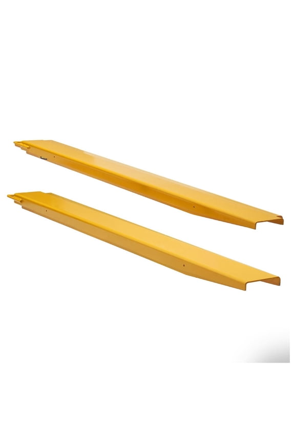 Forklift Fork Extensions 84", Heavy Duty Pallet Fork Extenders - 5.5" Width, 4000lb Capacity, Carbon Steel Forklift Attachments - Pair, Yellow