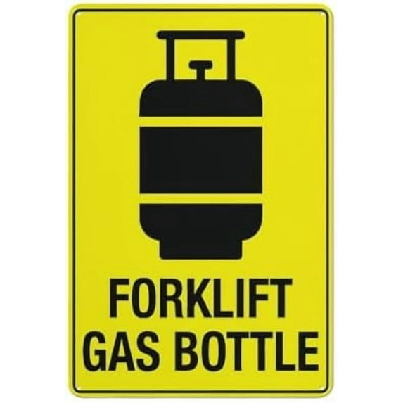 Forklift Gas Bottle Sign Metal Signs 12X8 Inch Rust Free Aluminum,Uv Ink Printing,Durable Outdoor For Home