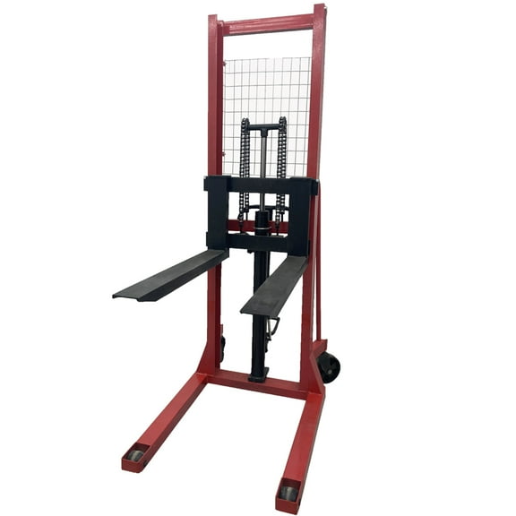 Forklift Manual Hydraulic Stacker Pallet Forklift for Cargo Lifting Hoisting Handling 1T/2204lb
