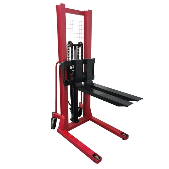Forklift Manual Hydraulic Stacker Pallet Forklift for Cargo Lifting Hoisting Handling 2 Ton