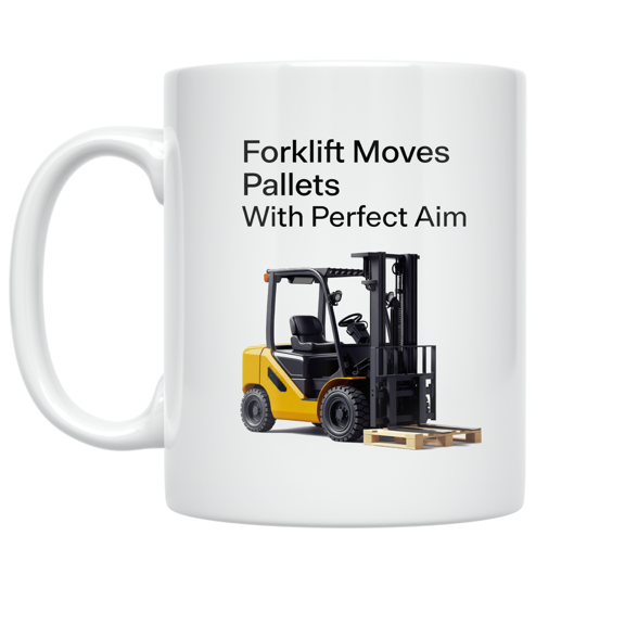 Forklift Operation Design - Industrial Worker - 11 oz Ceramic Coffee Mug