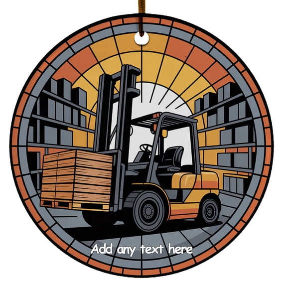 Forklift Operator Ornament  Custom Text Ornament Christmas 2025, Unique Gifts for Forklift Operator, Family, Mom or Dad