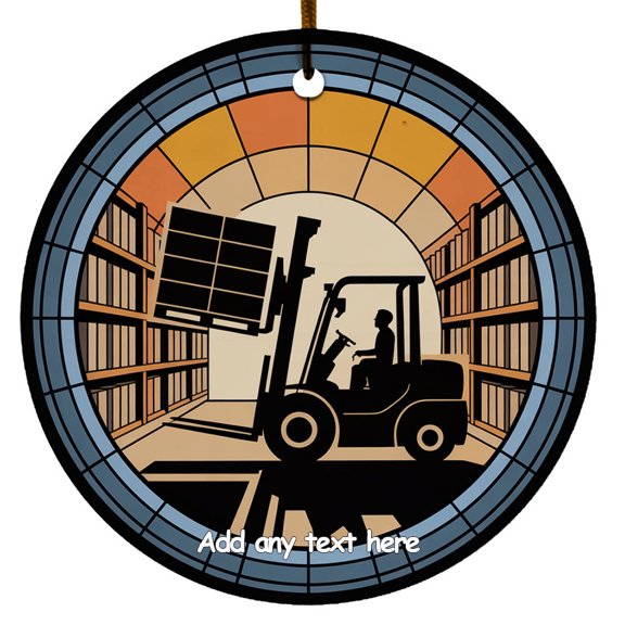 Forklift Operator Ornament Custom Text Ornament Christmas 2025, Unique Gifts for Forklift Operator, Family, Mom or Dad