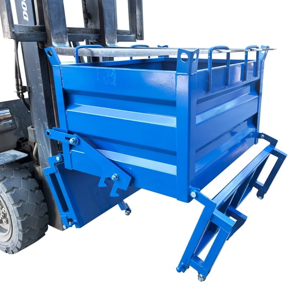 Forklift Self-Dumping Steel Hopper 1500KG Load Bottom Dump Material Handling Bin