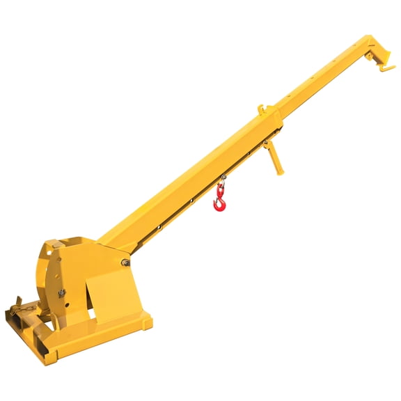 Forklift Telescopic Boom 3T 12.8Ft Telescoping Crane Jib Boom with Adjustable Tilt Angle